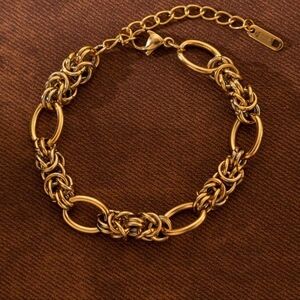 💛💛NEW💛💛 STUNNING!! 18kt Gold plated Titanium Steel Link Bracelet